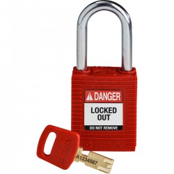 NYL-RED-38ST-KD SafeKey Asma Kilitleri — Naylon
