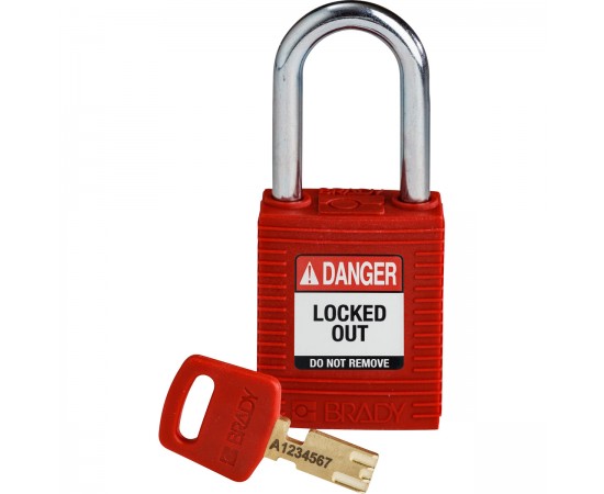 NYL-RED-38ST-KD SafeKey Asma Kilitleri — Naylon NYL-RED-38ST-KD SafeKey Asma Kilitleri — Naylon