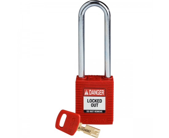 NYL-RED-76ST-KD SafeKey Asma Kilitleri — Naylon NYL-RED-76ST-KD SafeKey Asma Kilitleri — Naylon