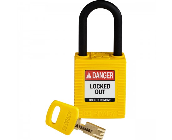 NYL-YLW-38PL-KD SafeKey Asma Kilitleri — Naylon NYL-YLW-38PL-KD SafeKey Asma Kilitleri — Naylon