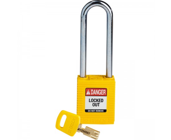 NYL-YLW-76ST-KD SafeKey Asma Kilitleri — Naylon NYL-YLW-76ST-KD SafeKey Asma Kilitleri — Naylon