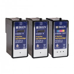 P-1CMY2K BradyJet™ J7300 Renkli Etiket Yazıcısı (1x CMY, 2x K) için Çoklu Mürekkep Paketi