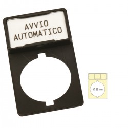 TAG HOLDER DM.22 X TAR.8 MM. T0827B için D.22 yapışkan olmayan buton plaka tutucu