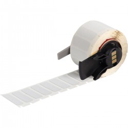 M6-16-486 M610, M611, BMP61, M710 (etiket adaptörlü) ve BMP71 (etiket adaptörlü) için Ultra Agresif Yapışkanlı Metalize Mat Polyester Etiketler