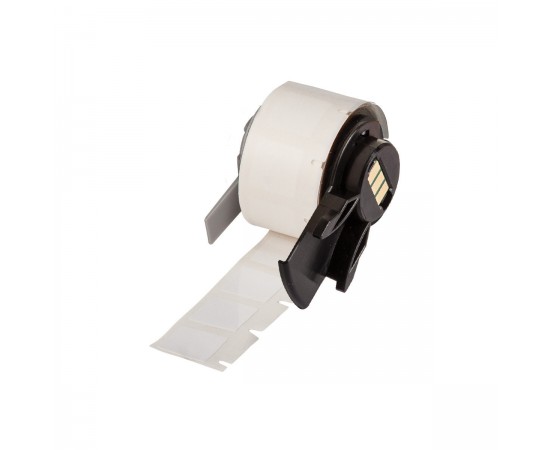 M6-17-351 M610, M611, BMP61, M710 (etiket adaptörlü) ve BMP71 (etiket adaptörlü) için Tahrip Edilebilir Emniyet Belirteçli Mat Vinil Etiketler