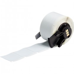 M6-19-486 M610, M611, BMP61, M710 (etiket adaptörlü) ve BMP71 (etiket adaptörlü) için Ultra Agresif Yapışkanlı Metalize Mat Polyester Etiketler