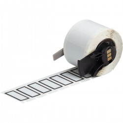 M6-24-428-BK M610, M611, BMP61, M710 (etiket adaptörlü) ve BMP71 (etiket adaptörlü) için Metalize Mat Gri Polyester Etiketler