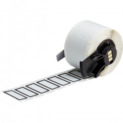 M6-24-486-BK M610, M611, BMP61, M710 (etiket adaptörlü) ve BMP71 (etiket adaptörlü) için Ultra Agresif Yapışkanlı Metalize Mat Polyester Etiketler