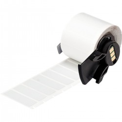 M6-29-428 M610, M611, BMP61, M710 (etiket adaptörlü) ve BMP71 (etiket adaptörlü) için Metalize Mat Gri Polyester Etiketler