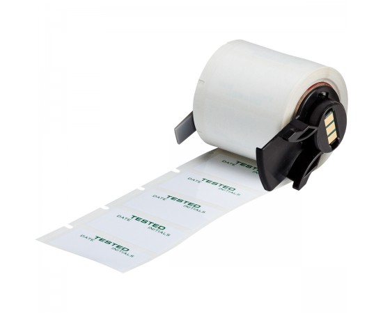 M6-30-423-TEST M610, M611, BMP61, M710 (etiket adaptörlü) ve BMP71 (etiket adaptörlü) için Zorlu Ortam Koşullarına Uygun Çok Amaçlı Polyester Etiketler