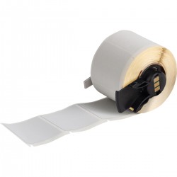 M6-32-486 M610, M611, BMP61, M710 (etiket adaptörlü) ve BMP71 (etiket adaptörlü) için Ultra Agresif Yapışkanlı Metalize Mat Polyester Etiketler
