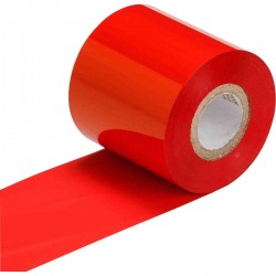 R-4400R 60mmx300m /O THT Ribbon, baskı kısmı dışa  Kırmızı 4400 Serisi Termal Transfer Yazıcı Şeridi