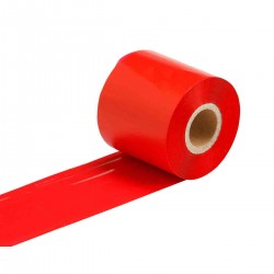 R-4500R 60mmx300m /O THT Ribbon, baskı kısmı dışa  Kırmızı 4500 Serisi Termal Transfer Yazıcı Şeridi