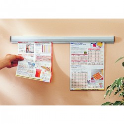 WALL DISPLAY RAIL 1180MM PVC GREY Duvar Sergi Rayı – 1180 mm