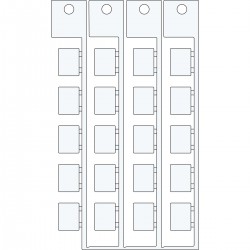 TAG 9X12 LUMBERG LU 9X12 bileşen yapışkansız etiketi