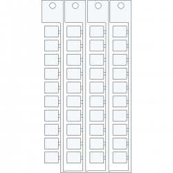 MFC-10x8-WT-SASI SI ASI 10X8 bileşen yapışkansız etiketi