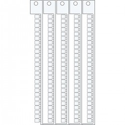 TERMINAL BLOCK TAGS 4,2X5-4,2 PHO.ZS PH ZS 4,2x5-5 modülü için Terminal blok yapışkansız etiketi