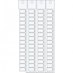 TERMINAL BLOCK TAGS .MOR.ENTREL.6 10-6 EN 5000 ADO 6X10-6 modülü için terminal blok yapışkansız etiketi