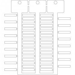 TAG -4 23 WHITE 4x23 mm 3 ağaçlı beyaz ACS yapışkansız etiket