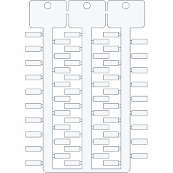 TAG -4 12 WHITE 4x12 mm 3 ağaçlı beyaz ACS yapışkansız etiket