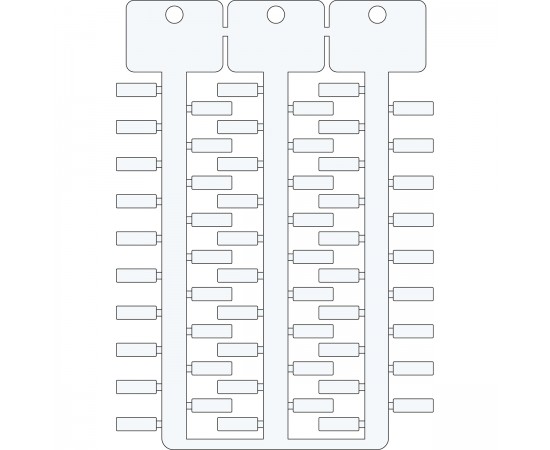 TAG -4 12 WHITE 4x12 mm 3 ağaçlı beyaz ACS yapışkansız etiket