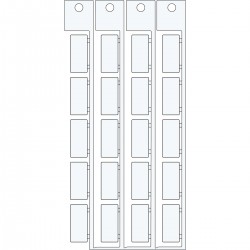 TAG CONTACTOR 9 20 WHITE SI KM 9X20 bileşen yapışkansız etiketi