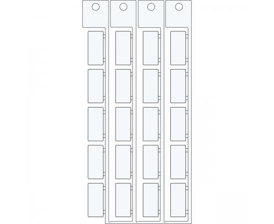 TAG CONTACTOR 9 20 WHITE SI KM 9X20 bileşen yapışkansız etiketi