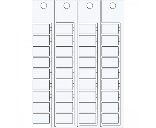TERMINAL BLOCK TAGS 12X7WAGO I O SYS WA I O SYS 12X7 için terminal blok yapışkansız etiketi