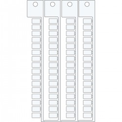 TAGS TERMINAL BLOCK 6 10 Terminal blok yapışkansız etiketi WI TE 6X10