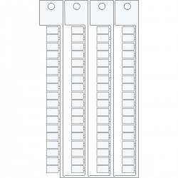 TERMINAL BLOCK TAGS 6X10-6 MOD SS WI TE 6X10-6 modülü için terminal blok yapışkansız etiketi