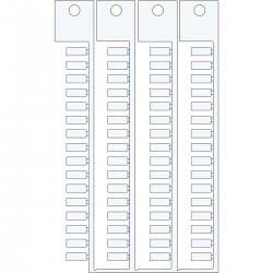 TAG 4X10 4 STICKS WHITE Beyaz 4x10 4 yapışkansız ağaçlı etiketi
