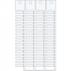 TAG -4X15 -4 STICKS WHITE Beyaz 4x15 4 ağaçlı yapışkansız etiket
