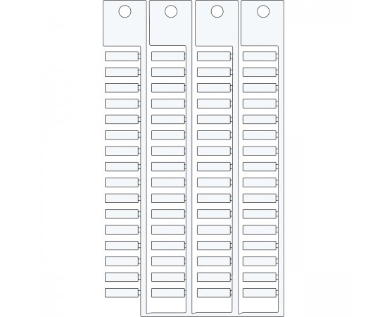 TAG -4X15 -4 STICKS WHITE Beyaz 4x15 4 ağaçlı yapışkansız etiket