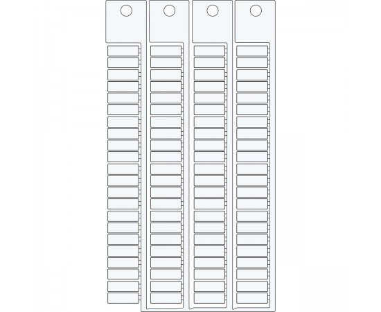 TERMINAL BLOCK TAGS 5 15-5 MOD WE 5X15-5 modülü için terminal blok yapışkansız etiketi