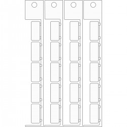 TAG 9X20 FOR SAT920-SA1121 WHITE. SAT920-SA1121 için yapışkansız beyaz etiket 9x20