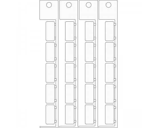 TAG 9X20 FOR SAT920-SA1121 WHITE. SAT920-SA1121 için yapışkansız beyaz etiket 9x20 TAG 9X20 FOR SAT920-SA1121 WHITE. SAT920-SA1121 için yapışkansız beyaz etiket 9x20