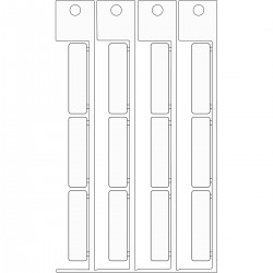 ADHESIVE TAG.9X35 BASE ADESIVA . 9x35 mm yapışkanlı etiket