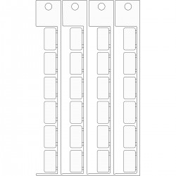 TAG 09X17 INT.AUT.ABB ABB 9X17 bileşen yapışkansız etiketi
