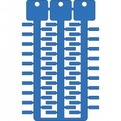 TAG -4 12 BLU 4x12 mm 3 ağaçlı mavi ACS yapışkansız etiket