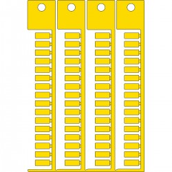 TAG 4X10 4 STICKS YELLOW 4x10 mm 4 ağaçlı sarı ACS yapışkansız etiket