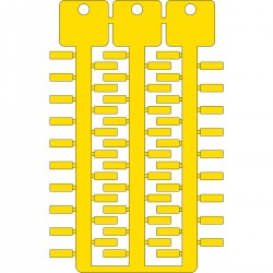 TAG-4 12 YELLOW 4x12 mm 3 ağaçlı sarı ACS yapışkansız etiket