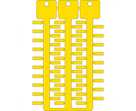 TAG-4 12 YELLOW 4x12 mm 3 ağaçlı sarı ACS yapışkansız etiket TAG-4 12 YELLOW 4x12 mm 3 ağaçlı sarı ACS yapışkansız etiket