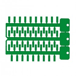 TAG -4 12 GREEN 4x12 mm 3 ağaçlı yeşil ACS yapışkansız etiket