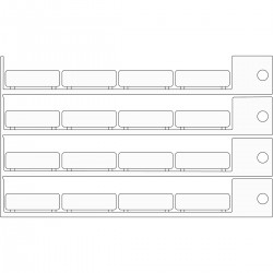 TAG 8X27 WHITE 8x27 mm beyaz yapışkansız etiket