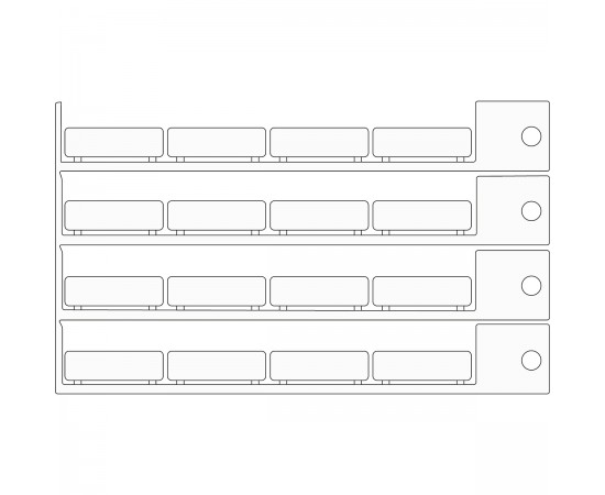 TAG 8X27 WHITE 8x27 mm beyaz yapışkansız etiket TAG 8X27 WHITE 8x27 mm beyaz yapışkansız etiket