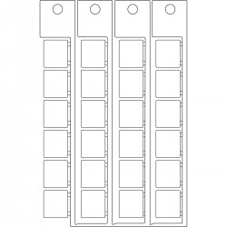 TAG 15X17 WHITE 15x17 mm beyaz yapışkansız etiket