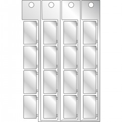 TAG 15X27 METAL 15x17 mm gümüş yapışkansız etiket