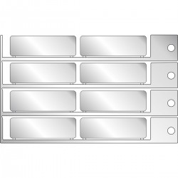 TAG 15X49 METAL 15x49 mm gümüş yapışkansız etiket