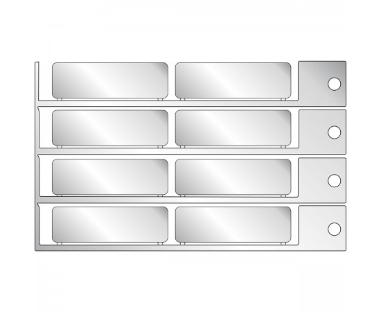 TAG 15X49 METAL 15x49 mm gümüş yapışkansız etiket TAG 15X49 METAL 15x49 mm gümüş yapışkansız etiket