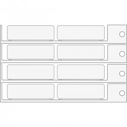 TAG 15X49 WHITE 15x49 mm beyaz yapışkansız etiket